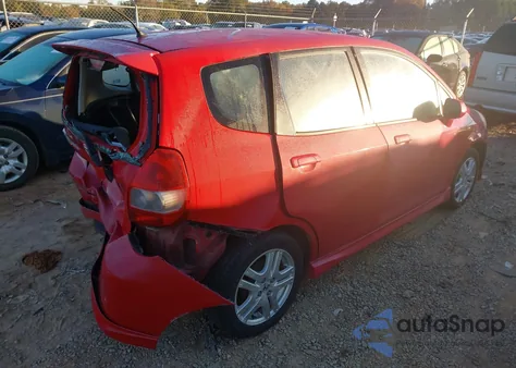 2007 Honda Fit Sport from USA, damaged, VIN JHMGD38697S034996